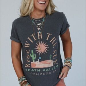Charcoal Graphic Tee - Rise With The Sun